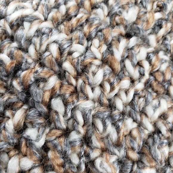 Handmade Crochet Brown Ruffle Bucket Hat Bohemian Casual Festival Neutral Fall - Picture 6 of 16